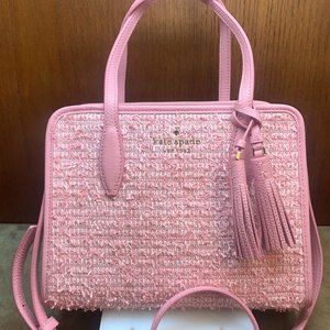 Kate Spade Womens WRKU6843 Pink Double Handle Inner Pocket Satchel Handbag Purse